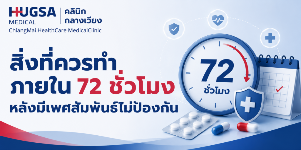 สิ่งที่ควรทำภายใน 72 ชั่วโมงหลังมีเพศสัมพันธ์ไม่ป้องกัน