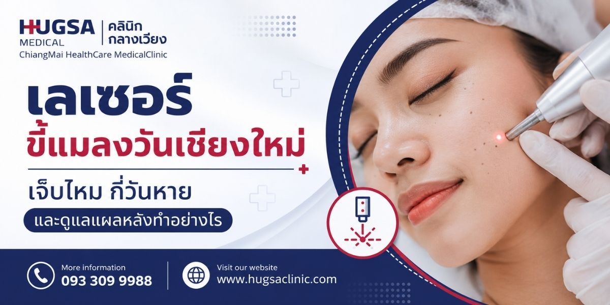 เลเซอร์ขี้แมลงวันเชียงใหม่ เจ็บไหม กี่วันหาย และดูแลแผลหลังทำอย่างไร