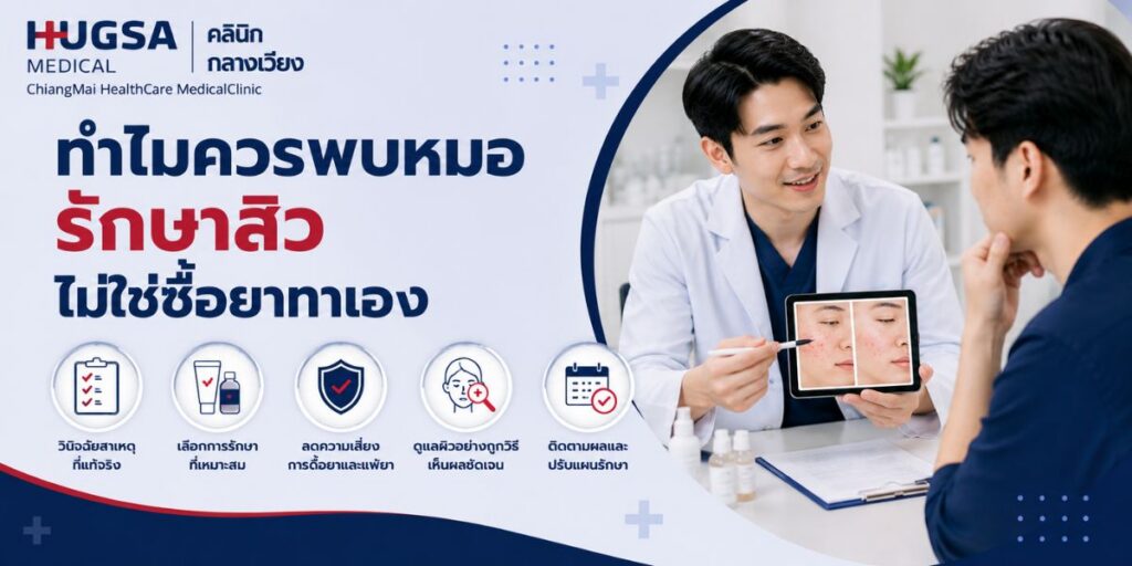 ทำไมควรพบหมอรักษาสิว ไม่ใช่ซื้อยาทาเอง