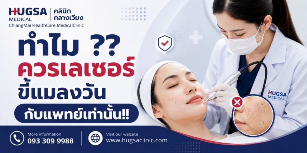ทำไมควรเลเซอร์ขี้แมลงวันกับแพทย์เท่านั้น