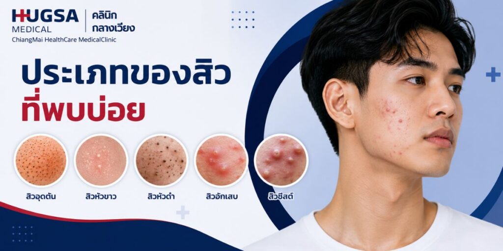 ประเภทของสิวที่พบบ่อย