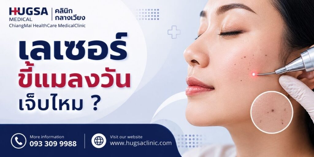 เลเซอร์ขี้แมลงวันเจ็บไหม