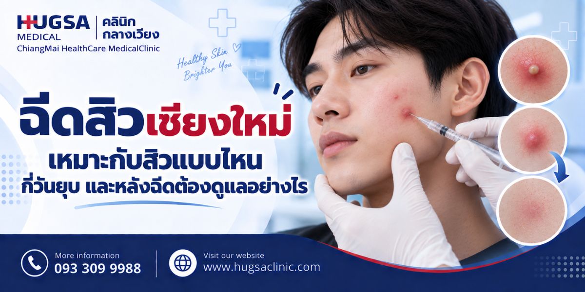 ฉีดสิวเชียงใหม่ เหมาะกับสิวแบบไหน กี่วันยุบ และหลังฉีดต้องดูแลอย่างไร