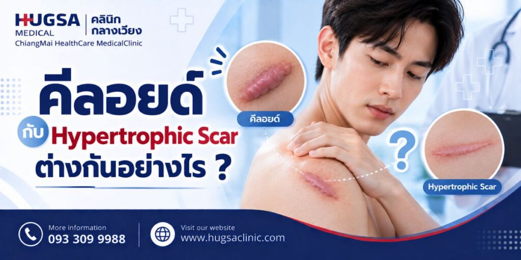 คีลอยด์ กับ Hypertrophic Scar ต่างกันอย่างไร